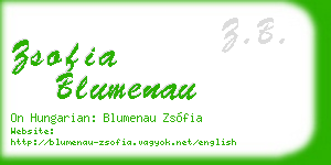 zsofia blumenau business card